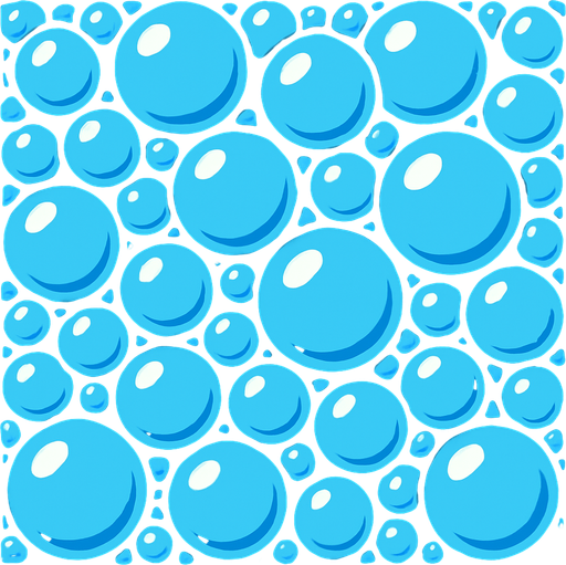 wall of bubbles.
In-Game asset.  2d.  High contrast.  No shadows