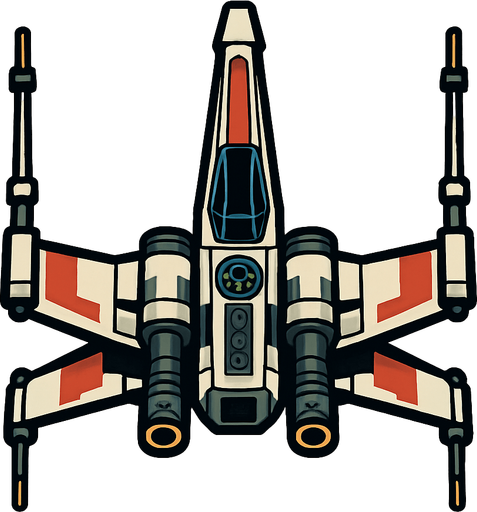 X wing.
In-Game asset.  2d.  High contrast.  No shadows
