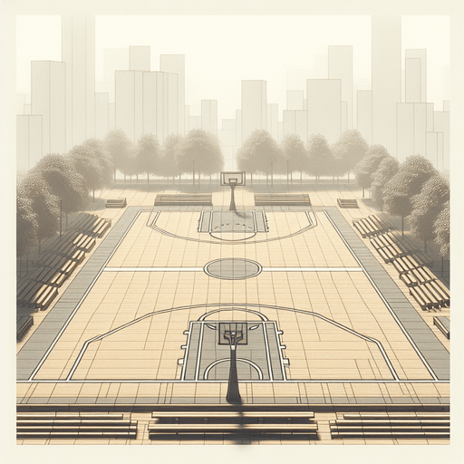 basketball sahası.
Single Game Texture. In-Game asset. 2d. Blank background. High contrast. No shadows.