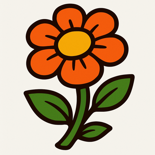 Flower.
In-Game asset.  2d.  High contrast.  No shadows
