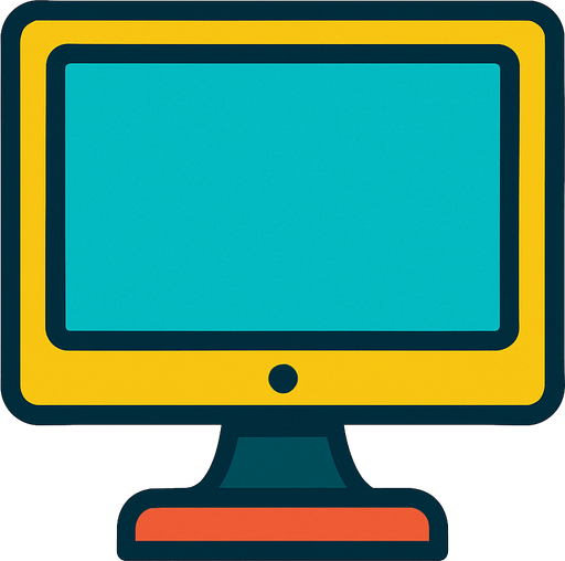 PC Monitör.
In-Game asset.  2d.  High contrast.  No shadows