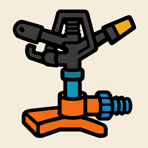 sprinkler.
In-Game asset.  2d.  High contrast.  No shadows