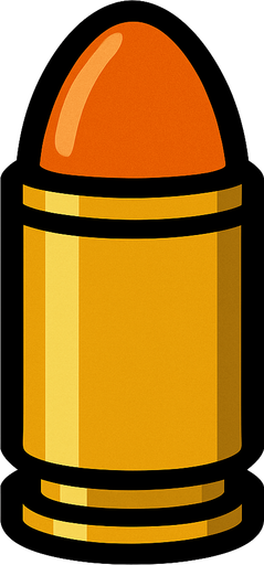 Bullet.
In-Game asset.  2d.  High contrast.  No shadows