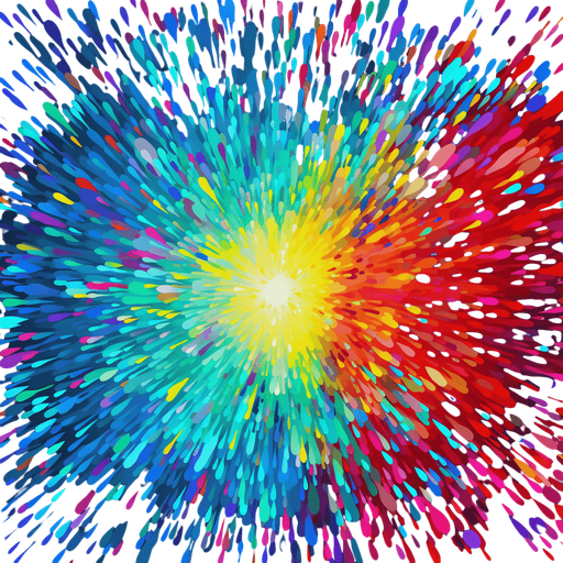 Multi color chaotic noise, primary colors. Rays from the center. Darker center
Single Game Texture. In-Game asset. 2d. Pixelart. Low detail. High contrast.