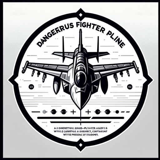 Dangerous fight plane.
Single Game Texture. In-Game asset. 2d. Blank background. High contrast. No shadows.