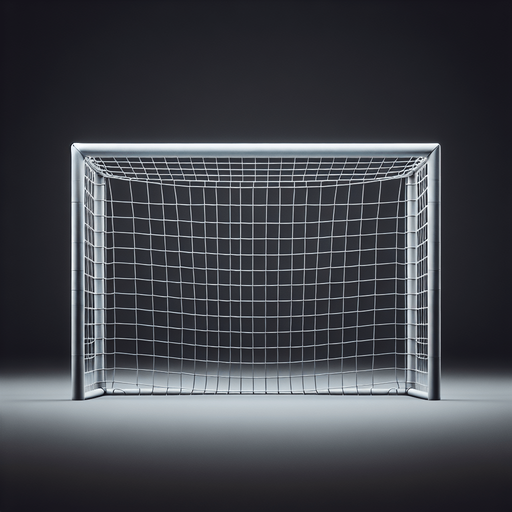 real soccer goal post front view.
Single Game Texture.  In-Game asset.  3d.  Blank background.  High contrast.  No shadows