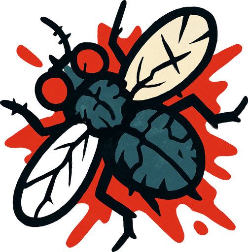crushed fly
In-Game asset.  2d.  High contrast.  No shadows