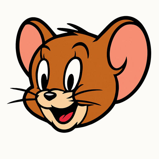 Tom ve Jerry çizgi filminden jerry'nin kafasını oluştur.
In-Game asset.  High contrast.  No shadows