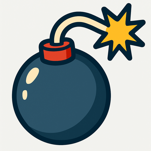 bomba.
In-Game asset.  2d.  High contrast.  No shadows