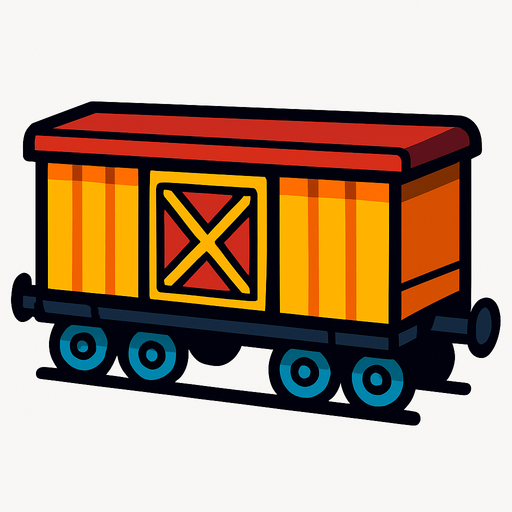 vagon.
In-Game asset.  2d.  High contrast.  No shadows