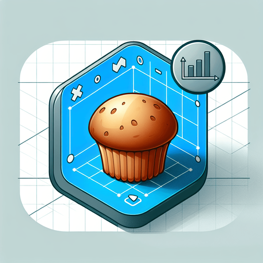 Create a Button with a Diagramm consiting of 4 Bars in the Background and a Muffin in the forthground.
Single Game Texture. In-Game asset. 2d. Blank background. High contrast. No shadows.