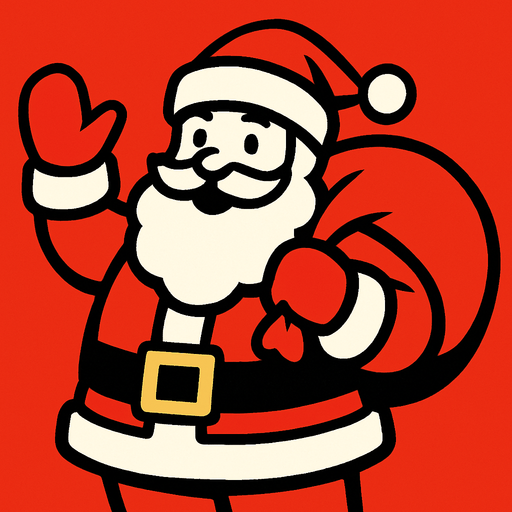 santa.
In-Game asset.  2d.  High contrast.  No shadows
