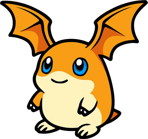 Patamon.
In-Game asset.  2d.  High contrast.  No shadows