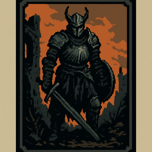 Kart alanı dark souls style 2d pixel art.
In-Game asset.  2d.  High contrast.  No shadows
