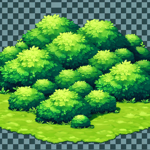 green meadow.
Single Game Texture.  In-Game asset.  2d.  Blank background.  High contrast.  No shadows
