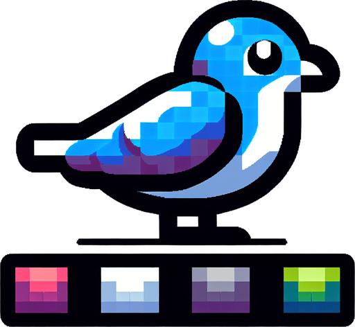 Bird.
Single Game Texture. In-Game asset. 2d. Blank background. High contrast. No shadows.