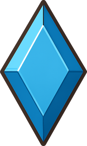 gem. No background. Transparent background. Blank background. No shadows. 2d. In-Game asset. flat