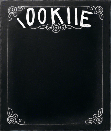 "ROOKIE BREW" handwritten with thin capital letters in chalk