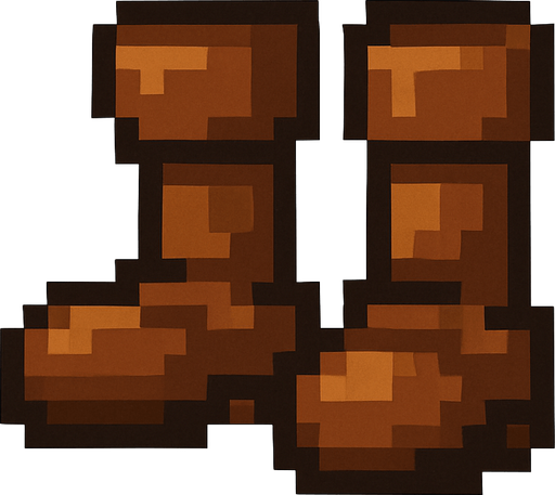 brown pixel 2dd game boots.
In-Game asset.  2d.  High contrast.  No shadows