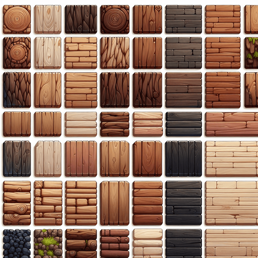 Wood textures packs.
Single Game Texture.  In-Game asset.  2d.  Blank background.  High contrast.  No shadows