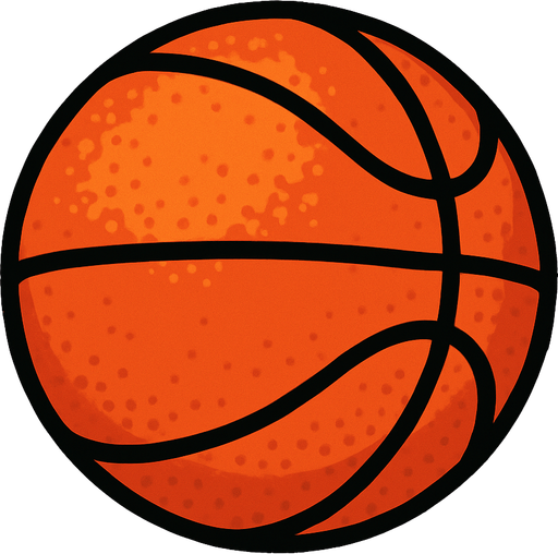 Basketbol topu.
In-Game asset.  2d.  High contrast.  No shadows