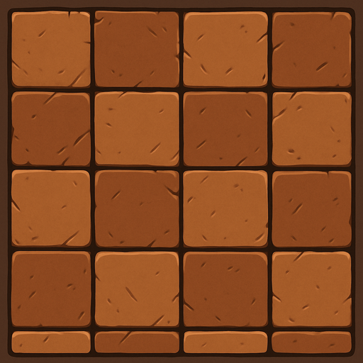 piso marron.
In-Game asset.  2d.  High contrast.  No shadows