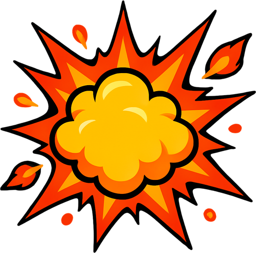 Explosion!.
In-Game asset.  2d.  High contrast.  No shadows