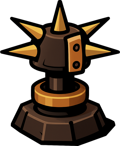 Spike turret.
In-Game asset.  2d.  High contrast.  No shadows