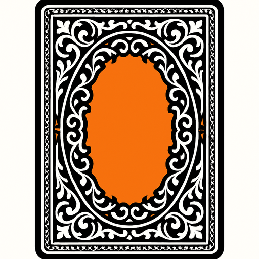 playing cards back.
In-Game asset.  2d.  High contrast.  No shadows