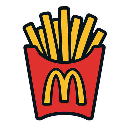 MacDonald's fries.
In-Game asset.  2d.  High contrast.  No shadows