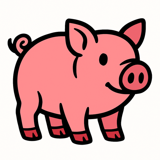 pig.
In-Game asset.  2d.  High contrast.  No shadows