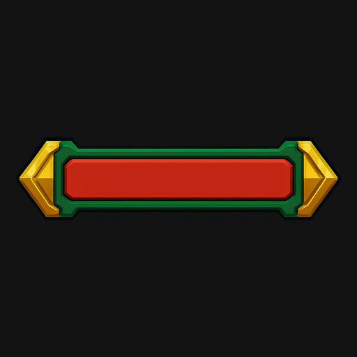 HP BAR - yazısız.
In-Game asset.  2d.  High contrast.  No shadows