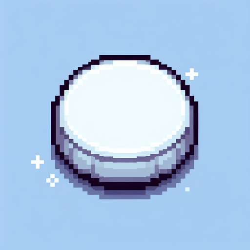 Genera un boton blanco en pixel art sin texto.
Single Game Texture.  In-Game asset.  2d.  Blank background.  High contrast.  No shadows