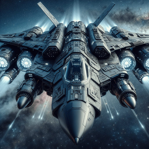 futuristic space fighter..
full front view