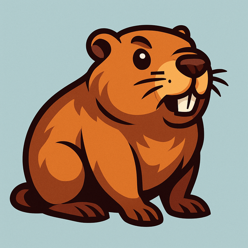 Marmot.
In-Game asset.  2d.  High contrast.  No shadows