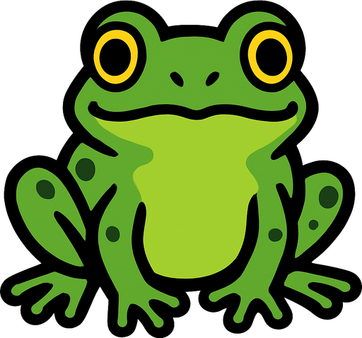 Frog.
In-Game asset.  2d.  High contrast.  No shadows
