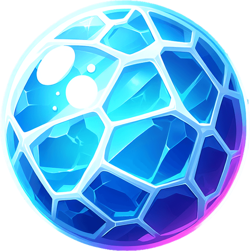 iceball.
Single Game Texture. In-Game asset. 2d. Blank background. High contrast. No shadows.