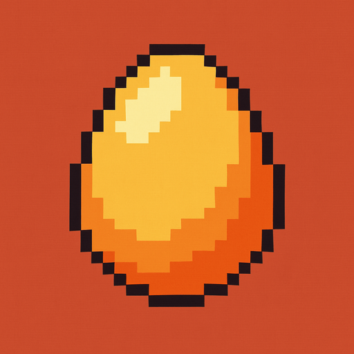 Egg pixel.
In-Game asset.  2d.  High contrast.  No shadows