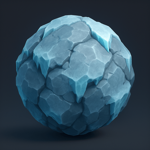 full round icy rock.
In-Game asset