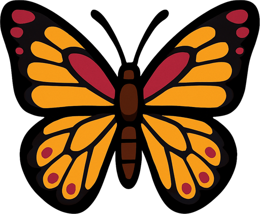 Papillon (insecte).
In-Game asset.  2d.  High contrast.  No shadows