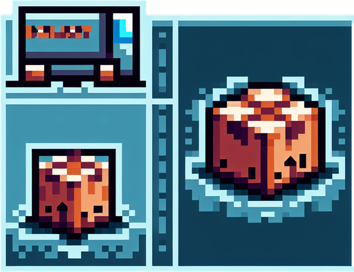 2 Delivery box : open and closed.
Retro gaming style. Sprite sheet 1x2. High Definition