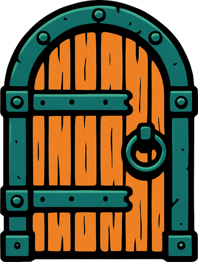 Puerta.
In-Game asset.  2d.  High contrast.  No shadows