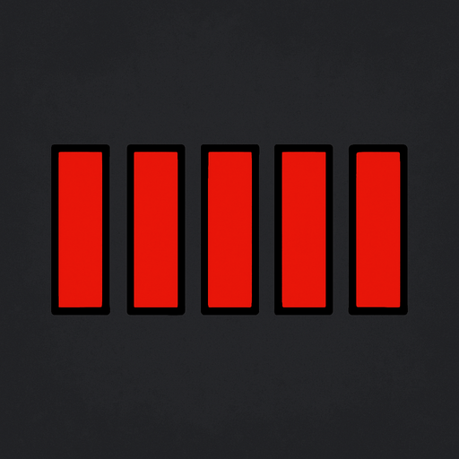 long quadrilateral simple red blocks.
In-Game asset.  2d.  High contrast.  No shadows