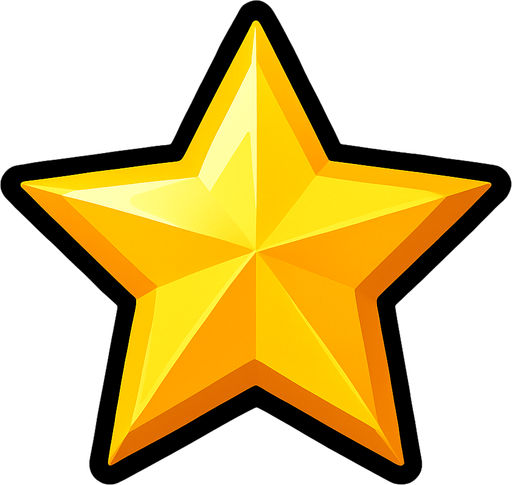 star.
In-Game asset.  2d.  High contrast.  No shadows