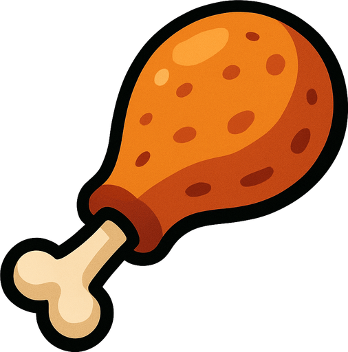 Pavo pierna.
In-Game asset.  2d.  High contrast.  No shadows