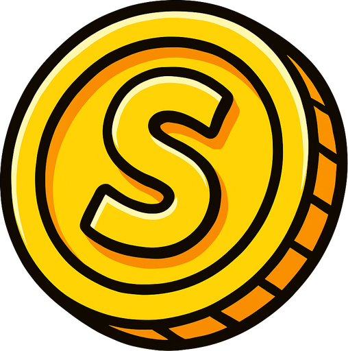 coin.
In-Game asset.  2d.  High contrast.  No shadows