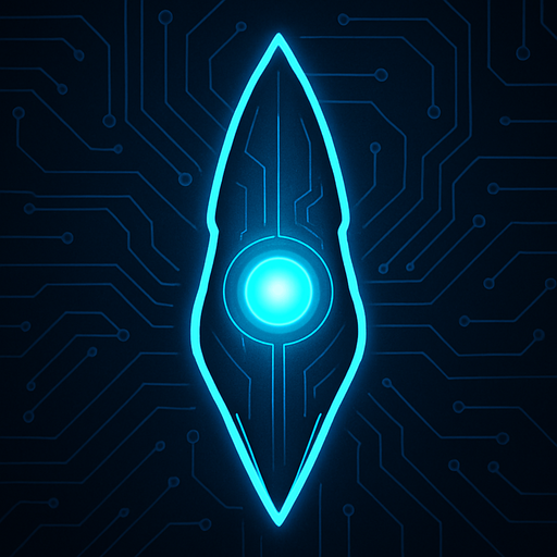 topdown view, sleek digital projectile, bright neon core, streamlined shape, subtle circuit-like lines, glowing edge, minimal futuristic design, fits motherboard environment.
In-Game asset.  2d.  High contrast.  No shadows