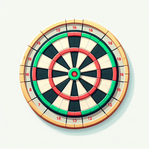 Cartoon flat dart board.
Single Game Texture. In-Game asset. 2d. White background. High contrast. No shadows..
Single Game Texture.  In-Game asset.  2d.  Blank background.  High contrast.  No shadows