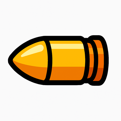Bullet.
In-Game asset.  2d.  High contrast.  No shadows