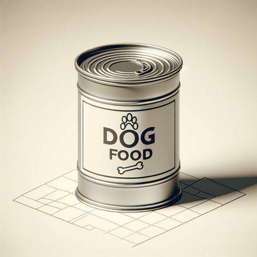 can of Dog Food. Game asset. 3d clipart. Blank background. High contrast. No shadows..